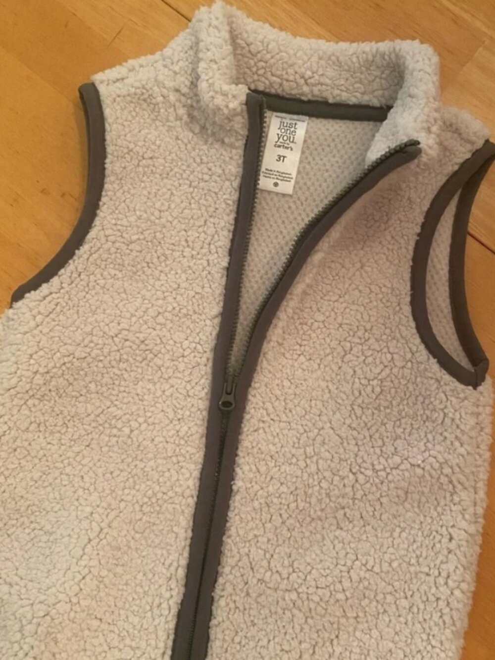 Carters Kids' Cream Sherpa Vest